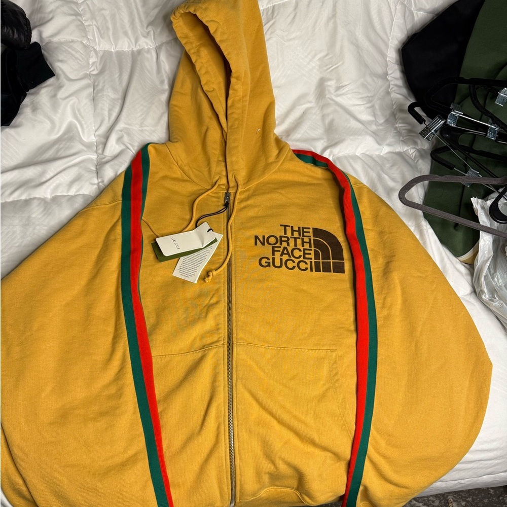 3X (THE NORTH FACE X GUCCI WEB PRINT COTTON SWEATSHIRT)